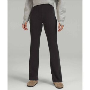 Lululemon | Brushed Softstreme Ribbed Zip Flared Pant 32.5" Black Size 4